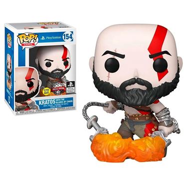 תמונה של GOD OF WAR KRATOS WITH THE BLADES OF CHAOS GLOWS IN THE DARK EXCLUSIVE POP