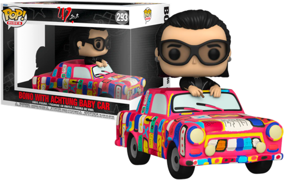 קומיקס וירקות. /בובת פופ בונו - U2 BONO WITH ACHTUNG BABY CAR POP